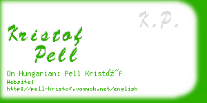 kristof pell business card